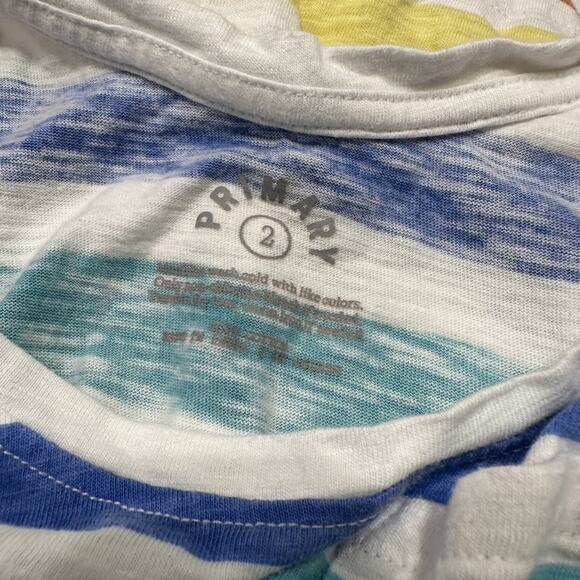 Primary Rainbow Stripe Tank Romper - Picture 7 of 8